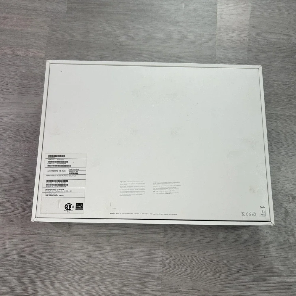 BOX ONLY Apple MacBook Pro 13-inch A2338 Box Only 2020 Space Gray 16GB 512GB